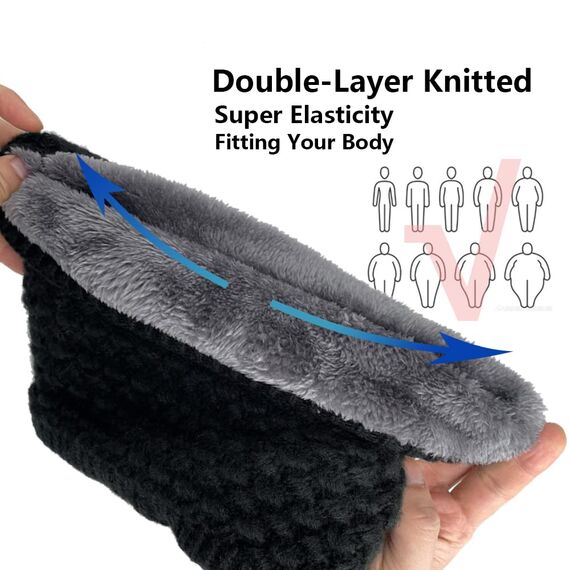 ehsbuy Schlauchschal Herren Damen Ski Halstuch Halswärmer Winter Halstuch Loop Schal Herren Neckwarmer mit Mund Atmungsaktiv für Skifahren Motorrad Sport
