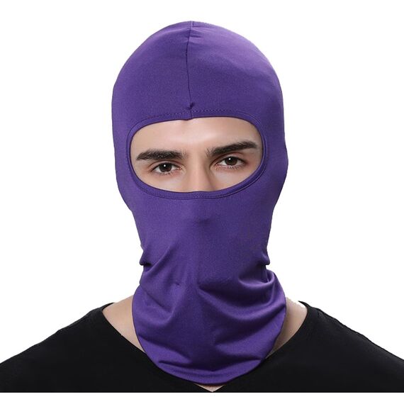 GANWAY Skimaske für Herren und Damen, Sturmhaube, Skullies, Beanies, Outdoor-Sport, Radmütze, Violett, 45*25Cm
