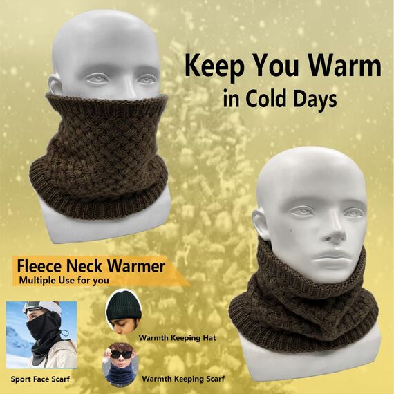 ehsbuy Schlauchschal Herren Damen Ski Halstuch Halswärmer Winter Halstuch Loop Schal Herren Neckwarmer mit Mund Atmungsaktiv für Skifahren Motorrad Sport
