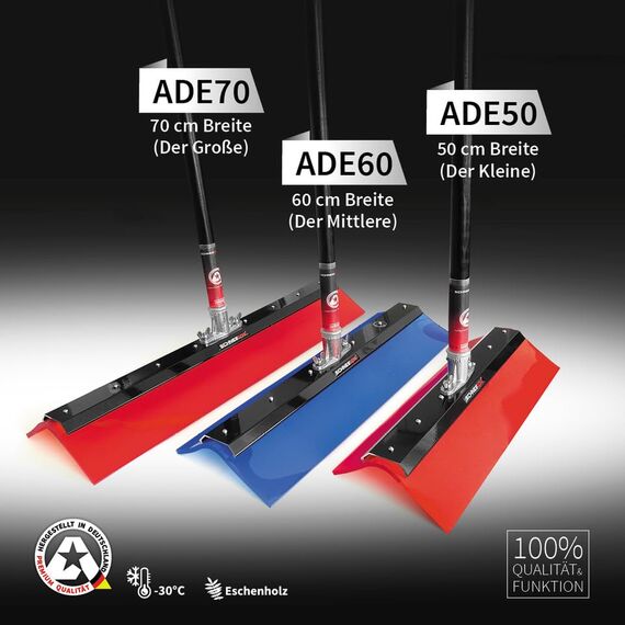 Universalschieber - beseitigt Schnee, Wasser und andere Verschmutzungen | ADE50 | Breite: 50cm | Schneeschieber, Wasserschieber | Made in Germany | Das Original von SCHNEEADE