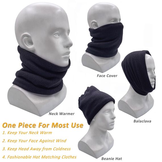 ehsbuy Schlauchschal Herren Damen Ski Halstuch Halswärmer Winter Halstuch Loop Schal Herren Neckwarmer für Skifahren Sport