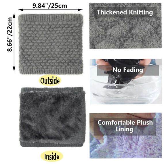 ehsbuy Schlauchschal Herren Damen Ski Halstuch Halswärmer Winter Halstuch Loop Schal Herren Neckwarmer mit Mund Atmungsaktiv für Skifahren Motorrad Sport