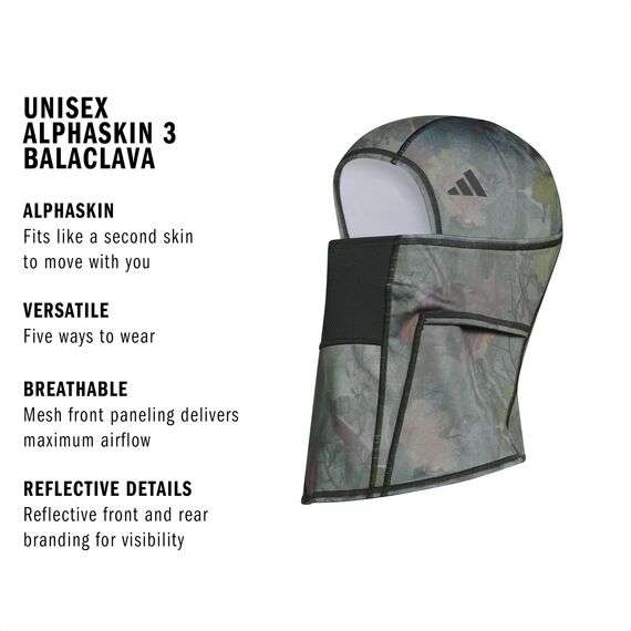 Adidas Alphaskin Sturmhaube für Erwachsene, unisex, Tree Camo Alumina/Grey Six, Einheitsgröße