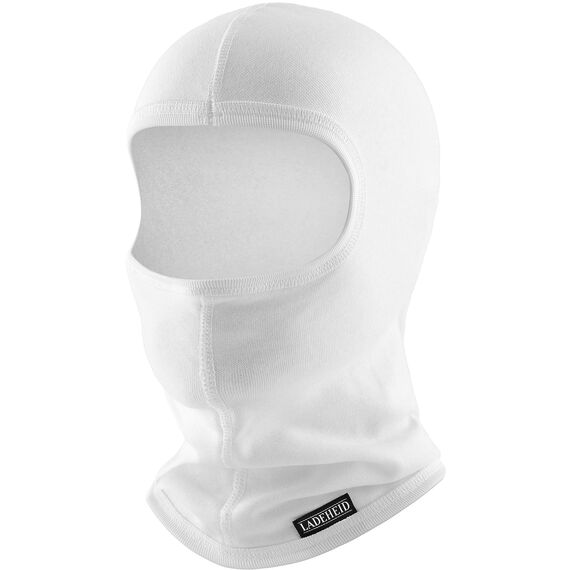 Ladeheid Sturmhaube Winter Skimaske Balaclava Silverplus Thermoaktiv Sturmmaske Motorrad Fahrrad LA-146 (Weiß, XS/S)