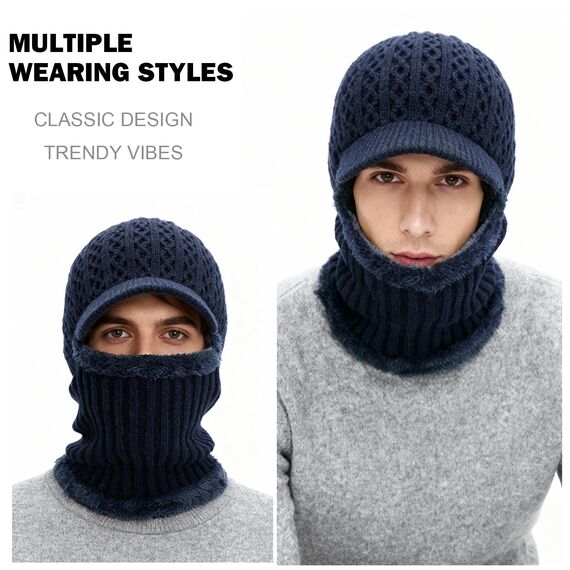 TAGVO Winter Thermo Gesichtsmaske Sturmhauben, Warm Fleecefutter Nackenwärmer, Winddicht Dick Radsport Ski Laufen Gesichtsmaske für Erwachsene Frauen Männer Sport im Freien - Universalgröß