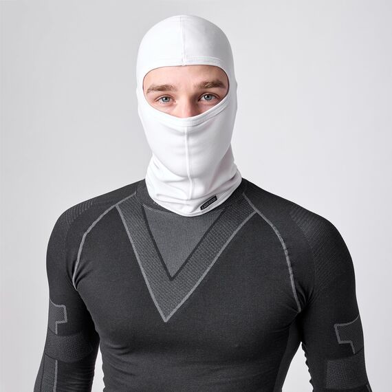 Ladeheid Sturmhaube Winter Skimaske Balaclava Silverplus Thermoaktiv Sturmmaske Motorrad Fahrrad LA-146 (Weiß, XL/XXL)