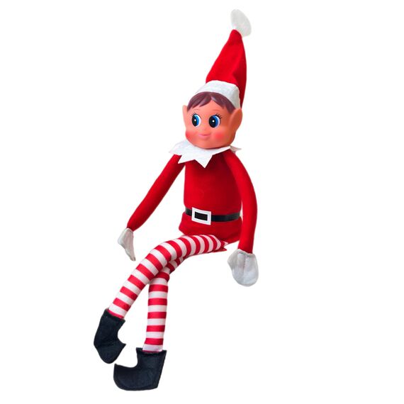 Glow Wholesale Elvie (Mädchen) Lustige und verspielte Elfen verhalten Sich schlecht Figur mit weichem Körper und Vinyl-Gesicht, rot