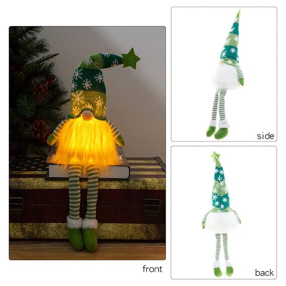 3 StüCk Weihnachtsdeko Innen, Weihnachtswichtel Beleuchtet, Handgemachte Esichtslose PlüSch Puppen, Weihnachtsdekoration, Weihnachtswichtel, Party Weihnachts Deko Spielzeug