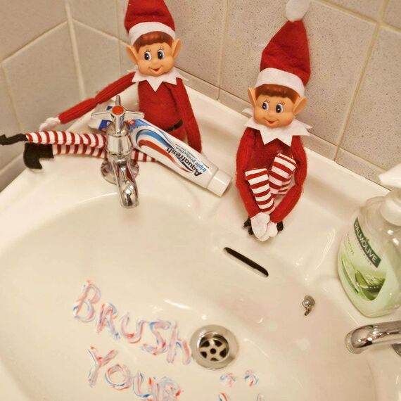 GLOW Wholesale Elves Behavin Badly 12 Inch Long Leg Soft Body Vinyl Face Elf with Hat