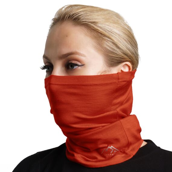 Merino.tech Unisex Merino Schlauchschal Herren - Loop Schal Damen Multifunktionstuch Halswärmer Merino Wolle (165 Rusty Orange)