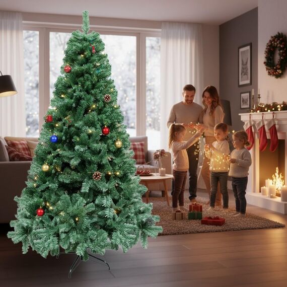 5ft/150cm Künstlichen Weihnachtsbaum Alaskan Pine Grün 350 Spitzen Xmas Home Dekorationen 1,5m, Metallständer