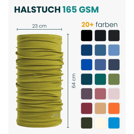 Merino.tech Unisex Merino Schlauchschal Herren - Loop Schal Damen Multifunktionstuch Halswärmer Merino Wolle (165 Rusty Orange)