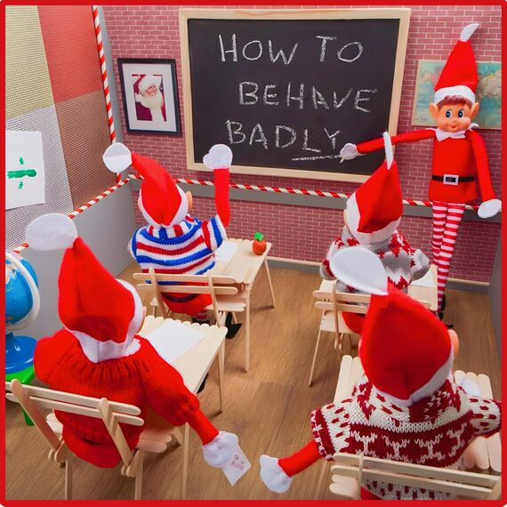 GLOW Wholesale Elves Behavin Badly 12 Inch Long Leg Soft Body Vinyl Face Elf with Hat
