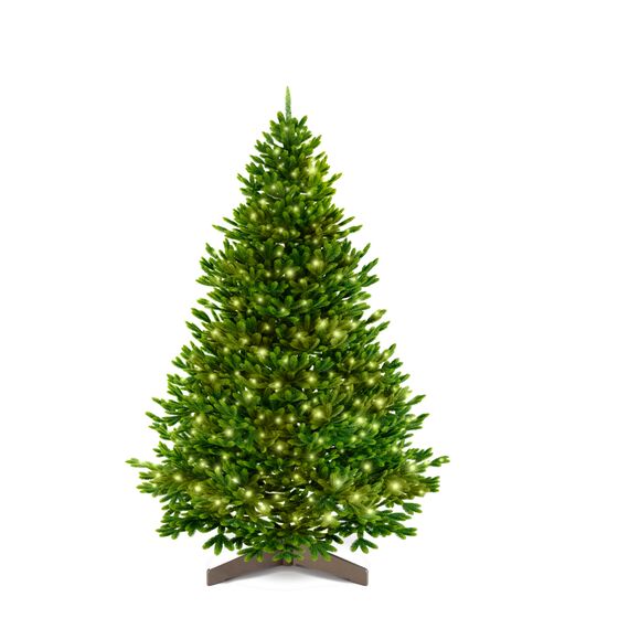 ArtiTree Künstlicher Weihnachtsbaum 240 cm – 100 % Spritzguss Nordfichte mit LED | Premium Tannenbaum naturgetreu inkl. FSC-Holzständer & Aufbewahrungstasche