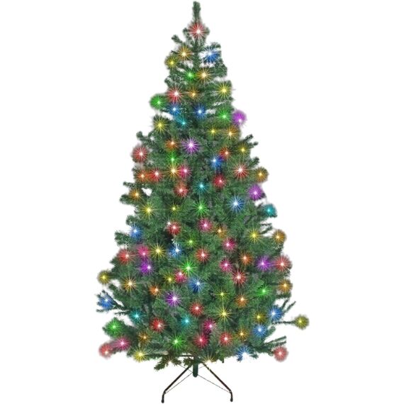 SHATCHI Künstlicher Weihnachtsbaum aus Alaska-Kiefer mit grünen Spitzen, Weihnachtsdekorationsbaum für Zuhause mit Metallständer, farbenfrohes Alaska-Grün, 150 cm