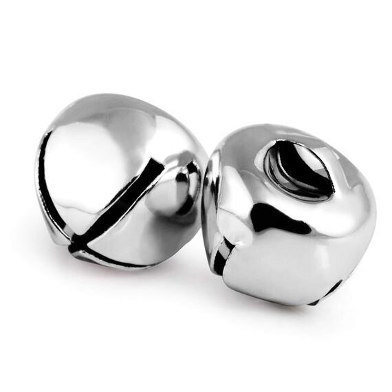 Naler 120 Stück Glöckchen Silber Schellen aus Metall Glocke für Geschenkdeko Basteln Fest Dekoration - 12 mm