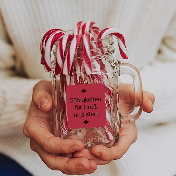 Bada Bing 24er Set Zuckerstangen essbar mit traditionellem Pfefferminz Geschmack - Lollie gestreift als Baumschmuck Weihnachten - Candy Canes Bonbons Weihnachtssüßigkeiten - Weihnachtsdeko Fenster