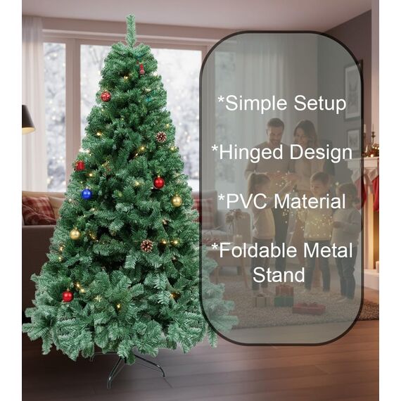 10ft/300cm Künstlichen Weihnachtsbaum Alaskan Pine Grün 1800 Spitzen Xmas Home Dekorationen 3m, Metallständer