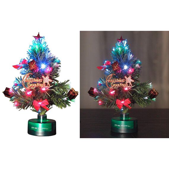 PEARL Weihnachtsbaum Auto: LED-Weihnachtsbaum mit Glasfaser-Farbwechsler (LKW, Tannenbaum LED, Weihnachtsbaumbeleuchtung kabellos)
