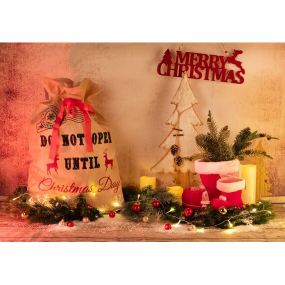 Idena 8550022 - Nikolausstiefel, Rot, Nikolaus, zum Befüllen, Geschenk, Verpackung, Weihnachten