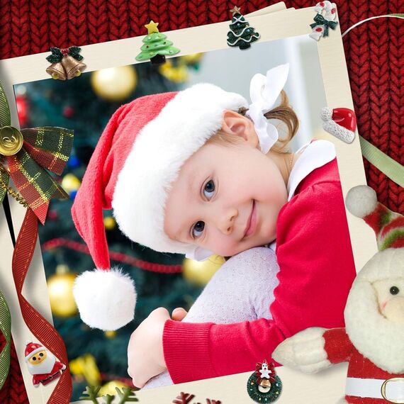 Kesote 30x Weihnachten Deko Streudeko Tischdeko Weihnachtsschmuck Konfetti Kunstharz Mini Zubehör Kunstharz Miniatur Klein Figur zum Basteln DIY Geschenk Mitgebsel für Adventskalender