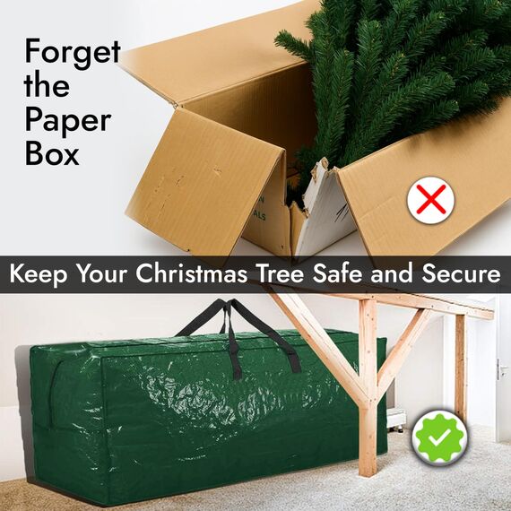 ARSUK Weihnachtsbaum Aufbewahrungstasche, Tannenbaum Tasche bis zu 7ft mit Robusten Verstärkten Griffen und Reißverschluss, Wasserdichtes Weihnachtsbaumhülle