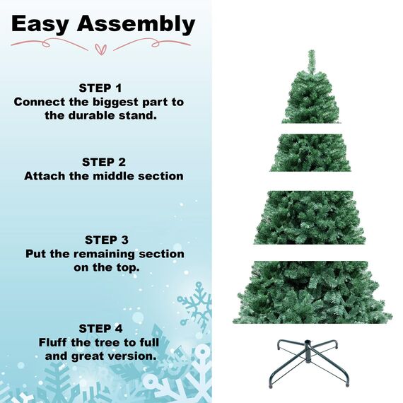 10ft/300cm Künstlichen Weihnachtsbaum Alaskan Pine Grün 1800 Spitzen Xmas Home Dekorationen 3m, Metallständer