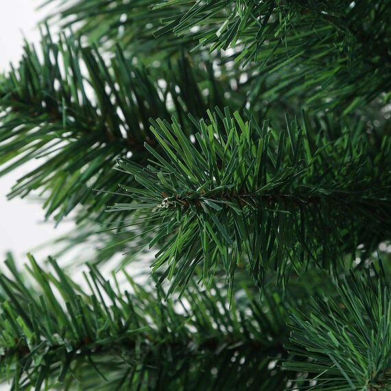 SHATCHI Künstlicher Weihnachtsbaum aus Alaska-Kiefer mit grünen Spitzen, Weihnachtsdekorationsbaum für Zuhause mit Metallständer, farbenfrohes Alaska-Grün, 150 cm
