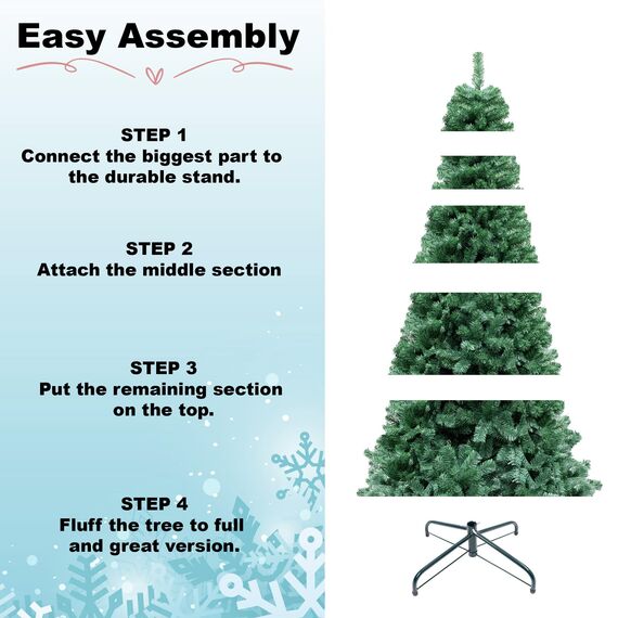 12ft/360cm Künstlichen Weihnachtsbaum Alaskan Pine Grün 2800 Spitzen Xmas Home Dekorationen 3.6m, Metallständer