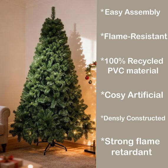 Gift 4 All Occasions Künstlicher Weihnachtsbaum, mit Metallständer, Form Kiefer, 230 Spitzen, 1,2 m, Grün