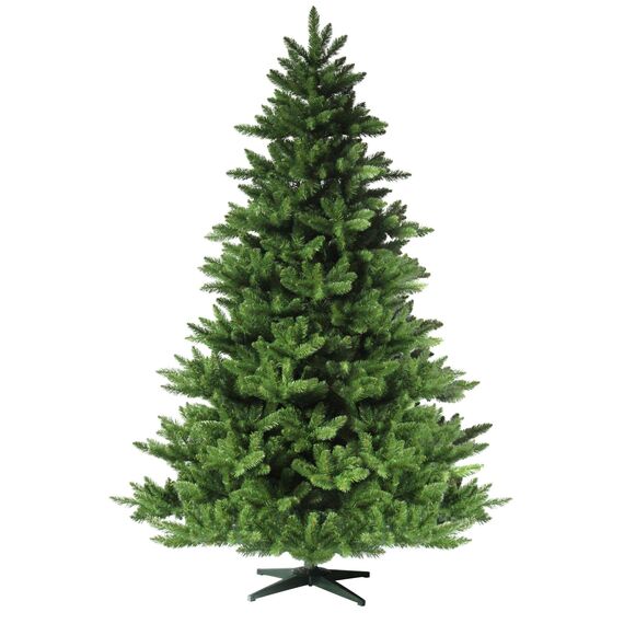 RS Trade HXT 19001 Spessarttanne 100% PVC 120 cm künstlicher Weihnachtsbaum (Ø ca. 92 cm) 644 Spitzen und Schnellaufbau Klappsystem, schwer entflammbar, unechter Tannenbaum inkl. Christbaum Ständer