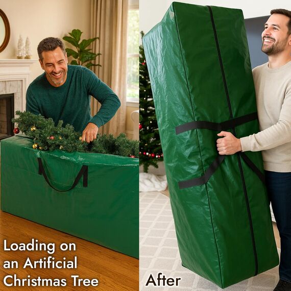 ARSUK Weihnachtsbaum Aufbewahrungstasche, Tannenbaum Tasche bis zu 7ft mit Robusten Verstärkten Griffen und Reißverschluss, Wasserdichtes Weihnachtsbaumhülle