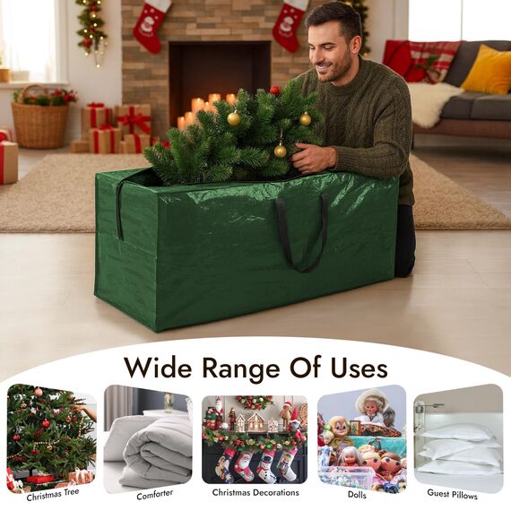 ARSUK Weihnachtsbaum Aufbewahrungstasche, Tannenbaum Tasche bis zu 7ft mit Robusten Verstärkten Griffen und Reißverschluss, Wasserdichtes Weihnachtsbaumhülle