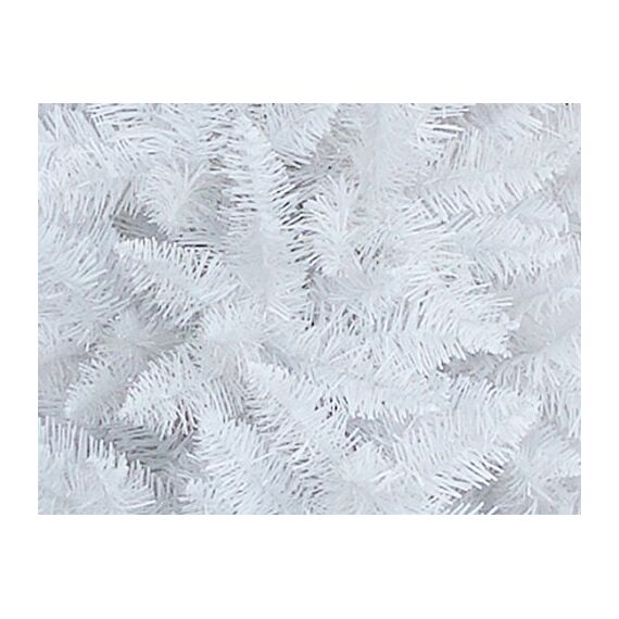 RS Trade 1015 240 cm Weihnachtsbaum PVC künstlich Weiß (Ø ca. 114 cm) mit 1110 Spitzen, schwer entflammbarer Tannenbaum mit Schnellaufbau Klappsystem, inkl. Christbaum Ständer aus Metall