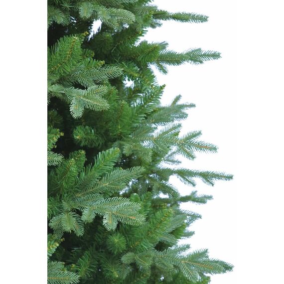 RS Trade 23005 Spessarttanne PE/PVC 120 cm Weihnachtsbaum künstlich (Ø ca.92 cm) ca. 644 Spitzen, Schnellaufbau Klappsystem, Naturgetreue Spritzguss Elemente, Tannenbaum inkl. Christbaum Ständer