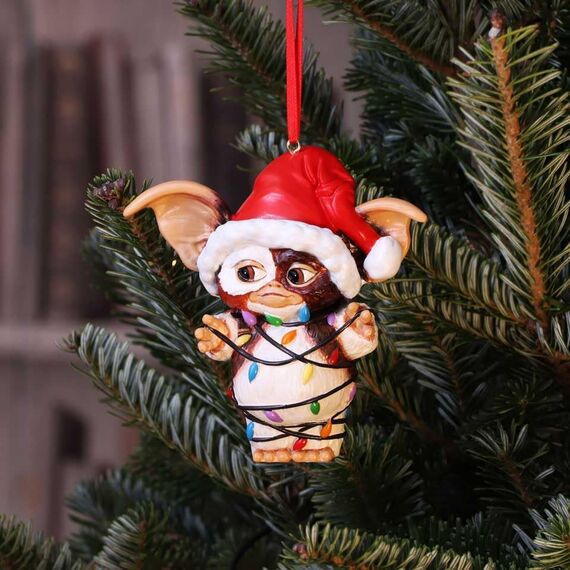 Nemesis Now Gremlins Gizmo in Lichterketten zum Aufhängen, festlich, dekorativ, rot, B5587T1, One Size, Harz, Einweihungsfeier