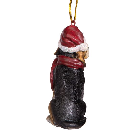 Design Toscano Beagle Festlicher Hund Weihnachtsbaumornament Weihnachtsdeko, Polyresin, vollfarbe, 8 cm