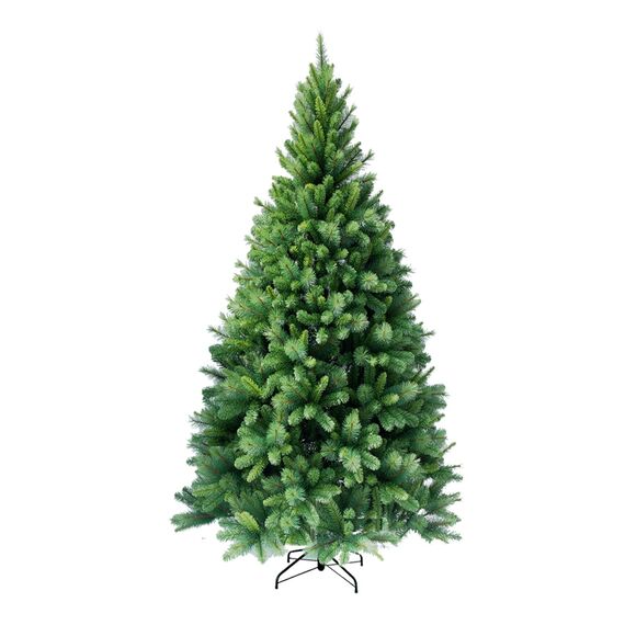 RS Trade 1101 Colorado-Mix 270 cm Weihnachtsbaum PVC künstlich (Ø ca. 152 cm) mit 2144 Spitzen Schnellaufbau Klapp-Schirmsystem, schwer entflammbar, unechter Tannenbaum inkl. Metall Christbaum Ständer