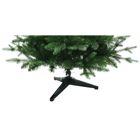 RS Trade HXT 24019 120 cm Pop-Up Schnellaufbau Weihnachtsbaum (Ø ca. 86 cm) mit 979 Spitzen PE/PVC künstlich, schwer entflammbar, unechter Tannenbaum inkl. Christbaum Ständer aus Metall