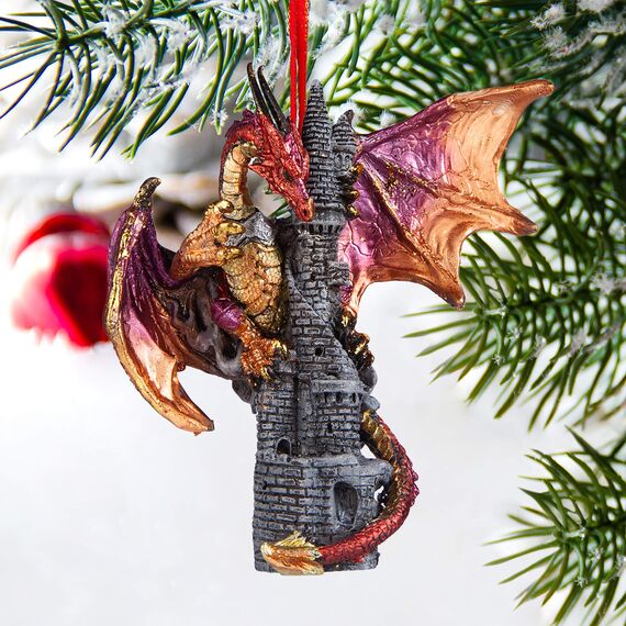 Christbaumschmuck - Sansibar die gotischen Drachen auf Schloss Feiertags-Verzierung - Drache-Statue