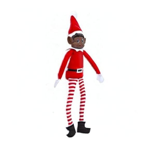 Elves Behavin Badly 30,5 cm große Elfe in Farbe mit Vinyl-Gesicht und weichem Körper – Weihnachtselfe (schwarzer Elf)