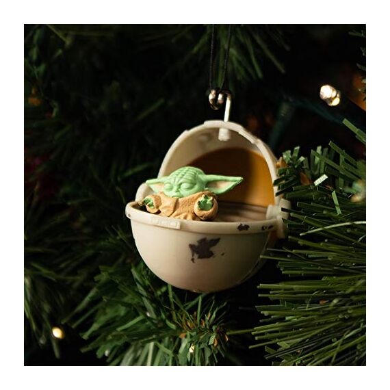Numskull Offiziell Star Wars The Mandalorian Baby Yoda The Child 3D-Weihnachtsbaumschmuck - Violetter weihnachtlicher Hängedekor, einheitsgröße, NS2440