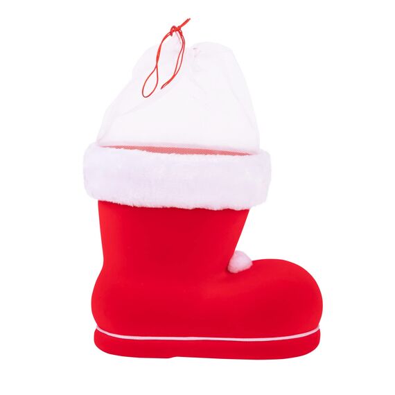 Idena 8550015 - Nikolausstiefel, Rot, Nikolaus, zum Befüllen, Geschenk, Verpackung, Weihnachten