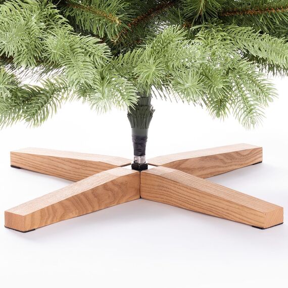 Weihnachtsbaum künstlich 180cm BAYERISCHE Tanne Premium von FairyTrees mit Christbaum Holzständer | Tannenbaum künstlich mit Naturgetreue Spritzguss Elemente | Made in EU