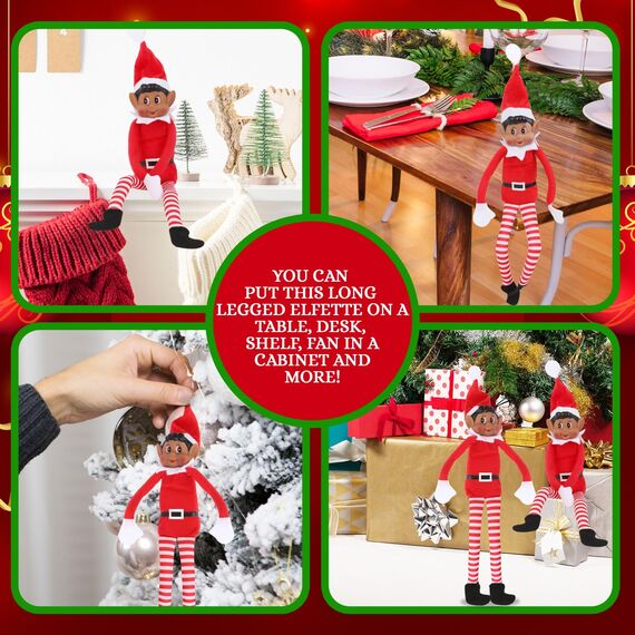 Elves Behavin Badly Elf Of Colour mit Vinyl-Gesicht und weichem Körper, 30,5 cm (12 Zoll) – Weihnachtselfe (braune Elfe), Einheitsgröße