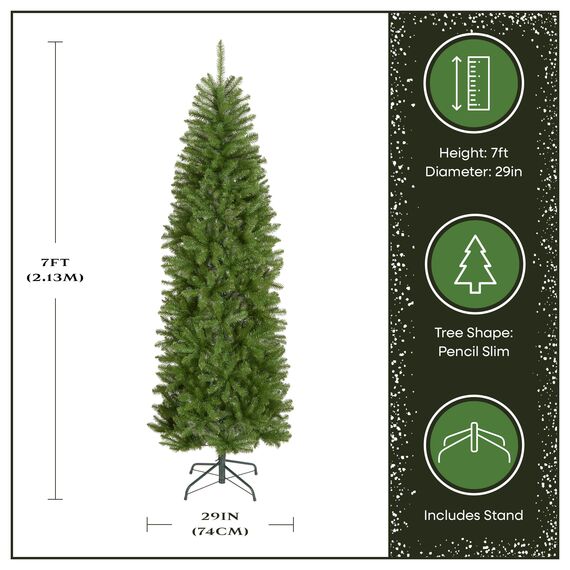 National Tree Company Kingswood Künstlicher Weihnachtsbaum mit Ständer, 2,1 m, Grün