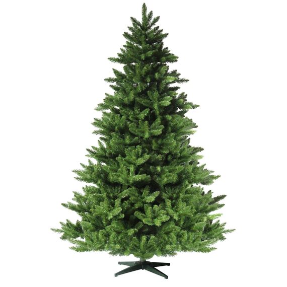 RS Trade 19001 Spessarttanne 100% PVC 180 cm Weihnachtsbaum künstlich (Ø ca.132 cm) 1422 Spitzen und Schnellaufbau Klappsystem, schwer entflammbar, unechter Tannenbaum inkl. Christbaum Ständer