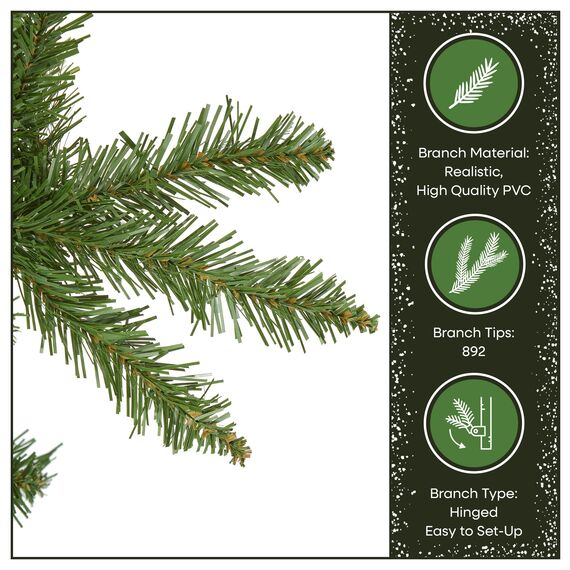 National Tree Company Kingswood Künstlicher Weihnachtsbaum mit Ständer, 2,1 m, Grün