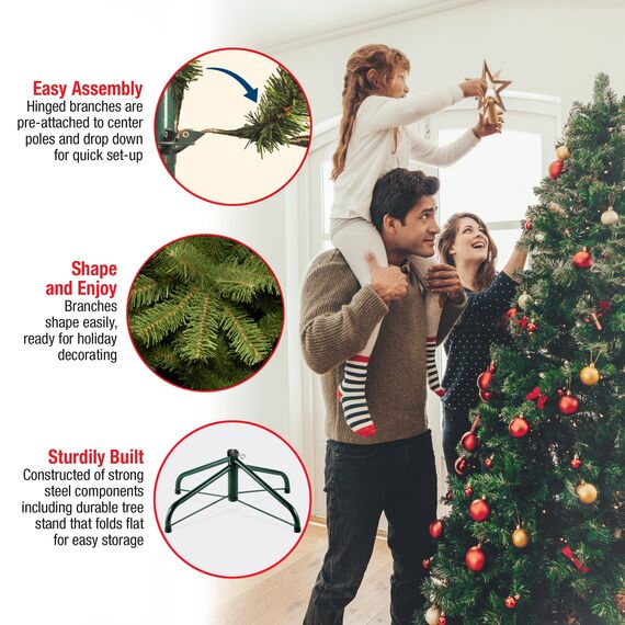 National Tree Company Künstlicher Weihnachtsbaum | inklusive Ständer | North Valley Fichte – 2,3 m