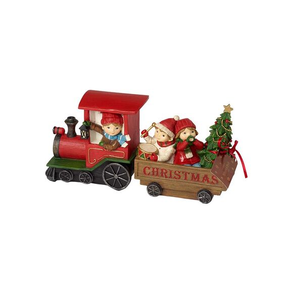 Villeroy & Boch Winter Bakery Weihnachtszug mit Kindern, Spielzeugzug für Kinder, Kunststoff, bunt, 29 x 8 x 13,5 cm, Handwäsche